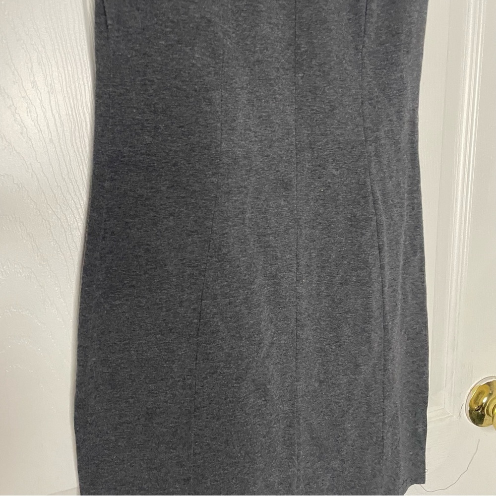 āļø(6) divided| grey body con dress with black mesh - Picture 3 of 4